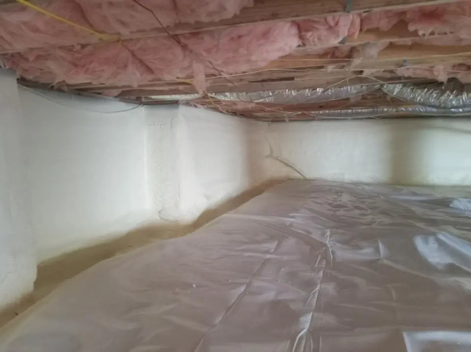 Crawl space encapsulation with closed-cell spray foam for Attic Insulation in Magnolia